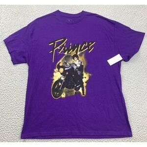 Prince Motorcycle T-Shirt Mens XL Purple Official Paisley Park Estate NWT